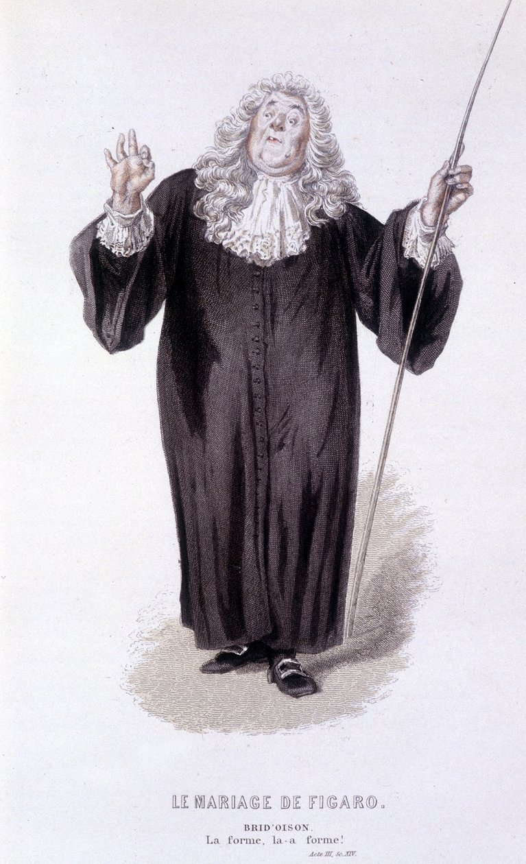 Opera completa di Beaumarchais (1732-1799) di Edouard Fournier. Disegno di Emile Bayard. Ed. Laplace, Sanchez et Cie, Parigi 1876. Questo è Brid