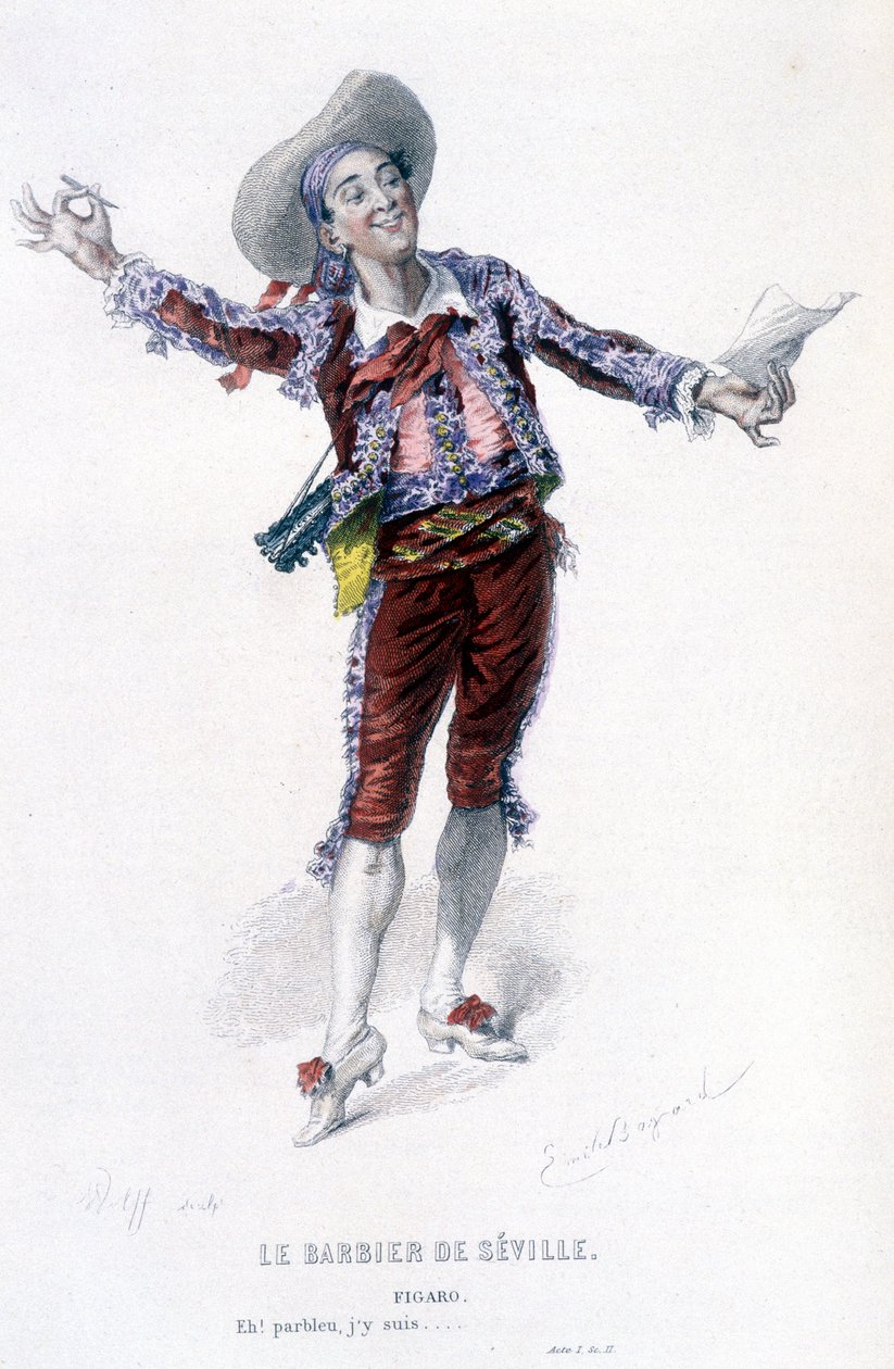 Figaro in "Il barbiere di Siviglia" da Emile Antoine Bayard