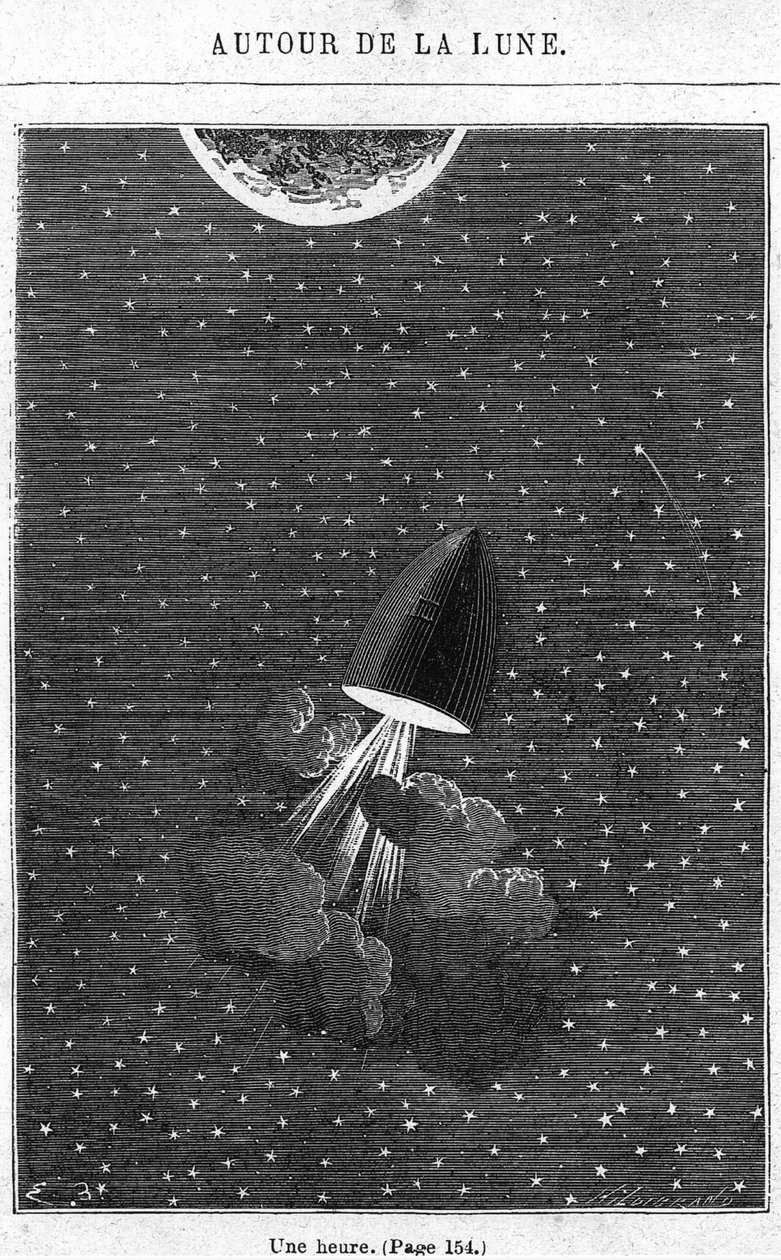 Partenza per la Luna, illustrazione da 