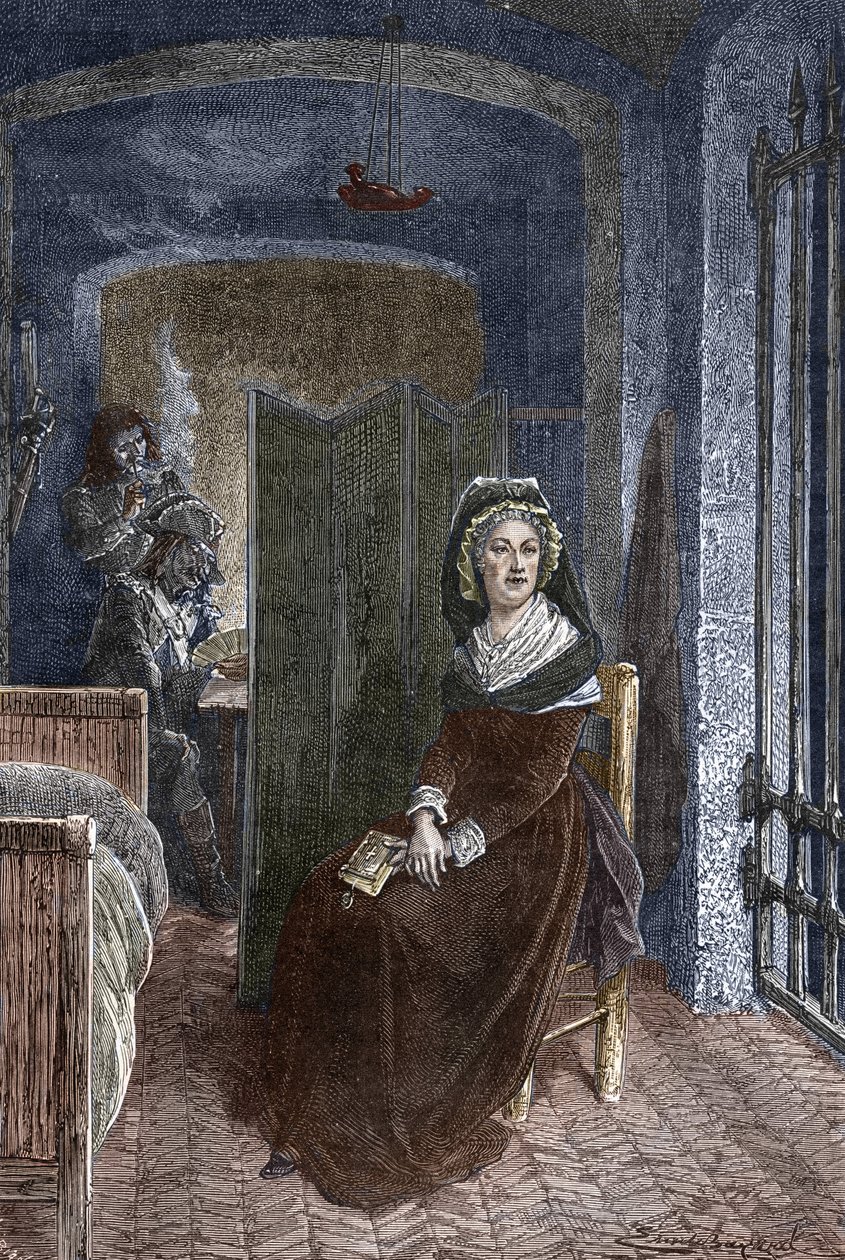 Maria Antonietta rinchiusa nella prigione della Conciergerie a Parigi da Emile Antoine Bayard