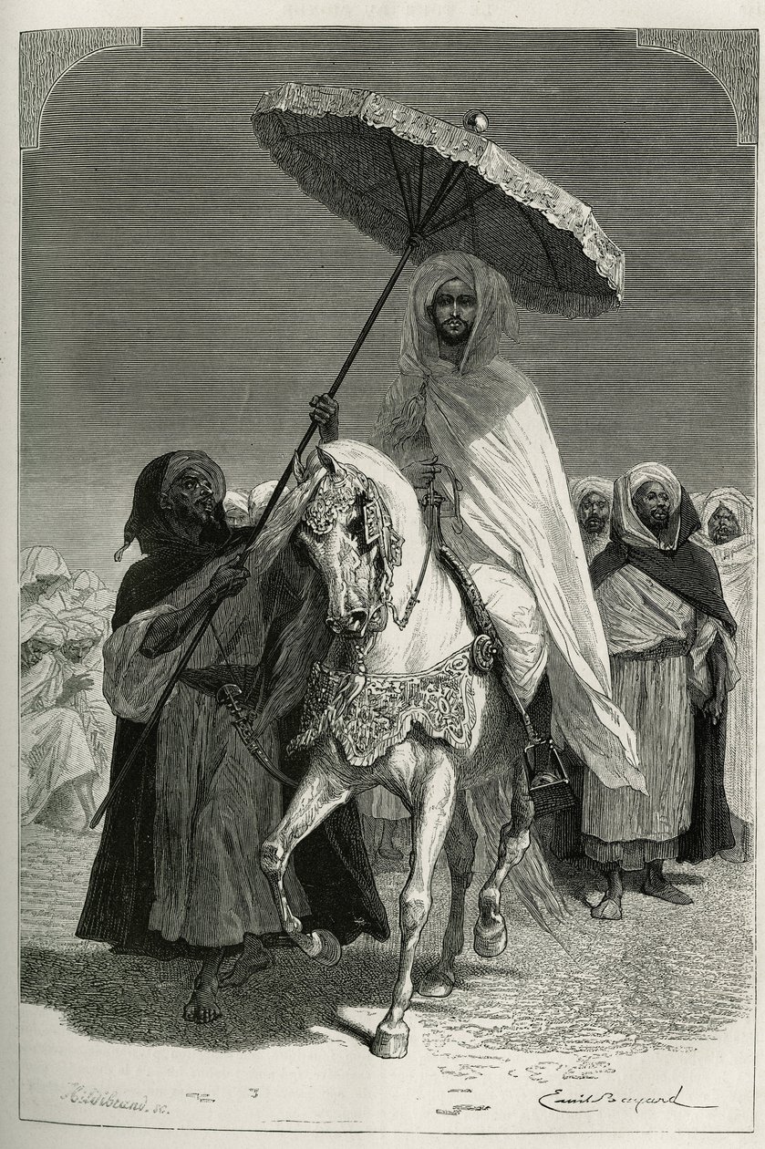 Sultano Hassan I del Marocco (nato Moulay El Hassan) da Emile Antoine Bayard