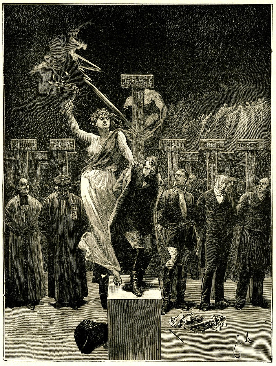 Victor Hugo, Les Châtiments, illustrazione di Emile Bayard. 