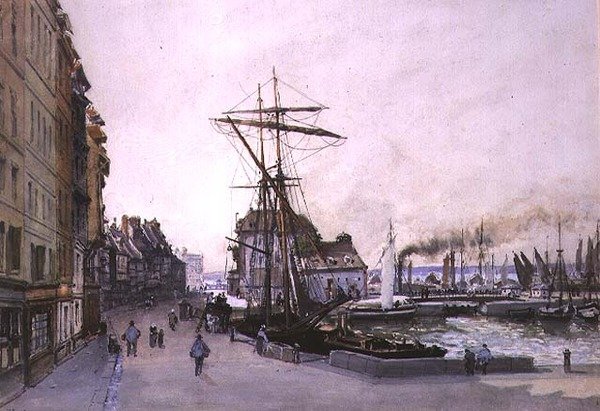 Il molo di Honfleur da Emile Antoine Francois Herson