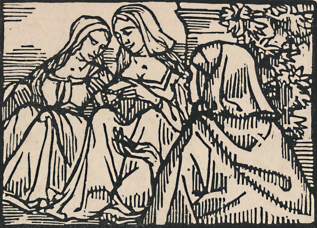 Illustrazione per Ballade Des Femmes De Paris di Villon, 1919 da Emile Bernard