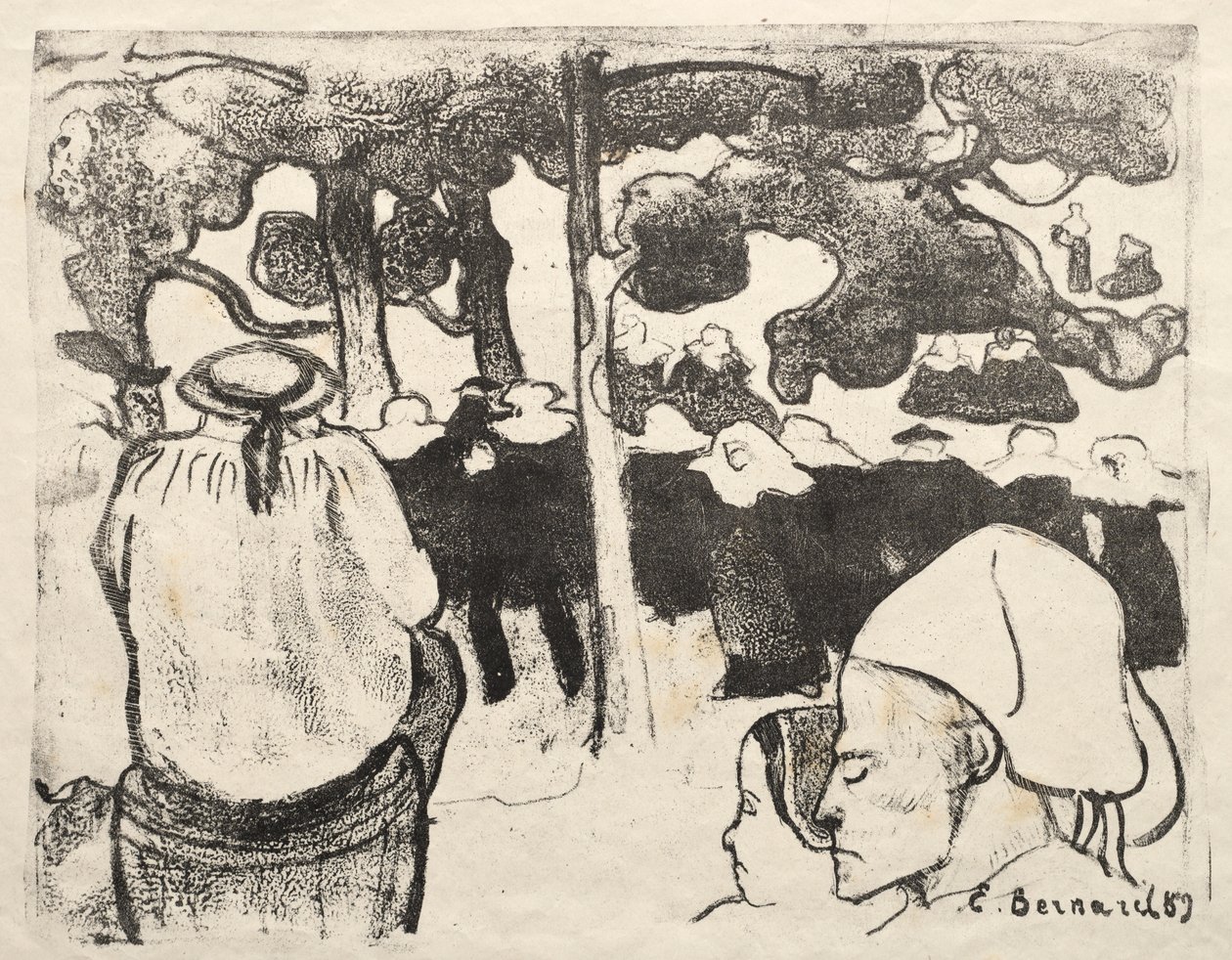 Les Bretonneries: Matrimonio in Bretagna (La Noce en Bretange) da Emile Bernard