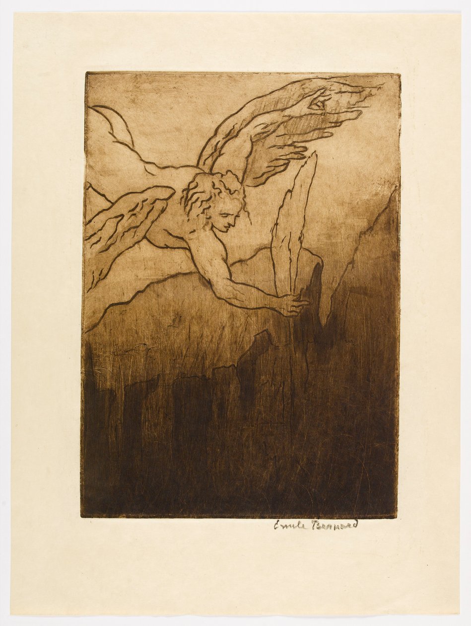 N. 6 - «Una piuma sfuggita all’ala dell’arcangelo era rimasta e, pura e bianca, fremeva.» da Emile Bernard