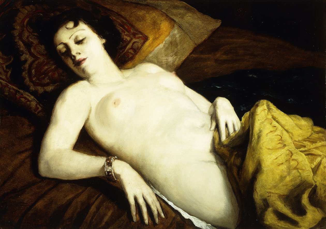 Nudo dormiente con braccialetto, 1930 da Emile Bernard
