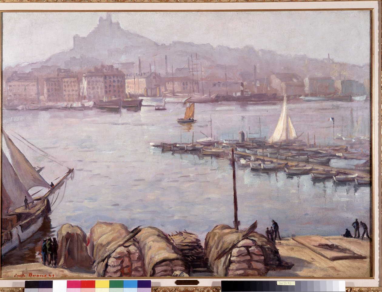 Il vecchio porto di Marsiglia e Notre Dame de la Garde da Emile Bernard