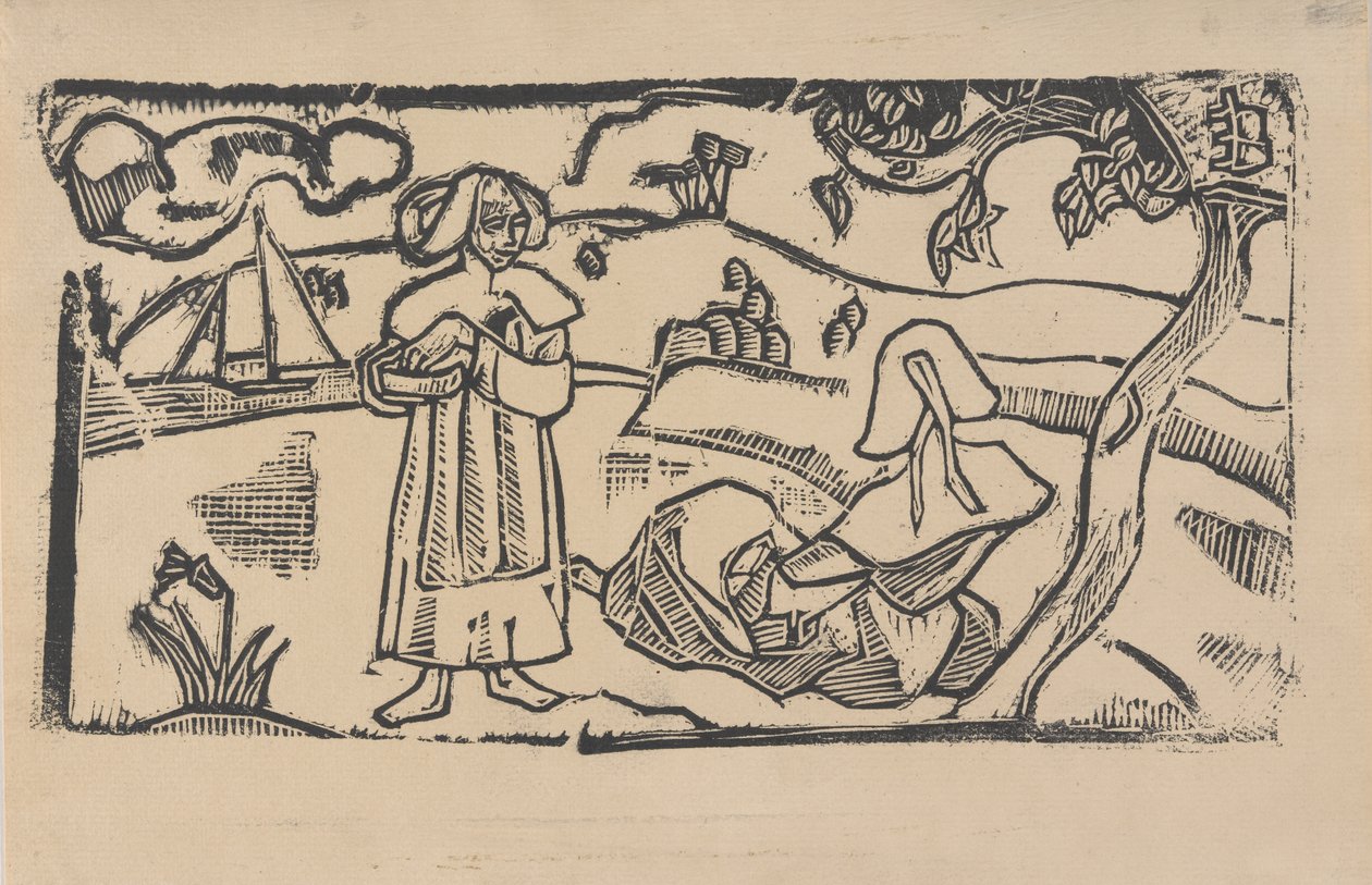 Due Donne Breton, c.1891 da Emile Bernard
