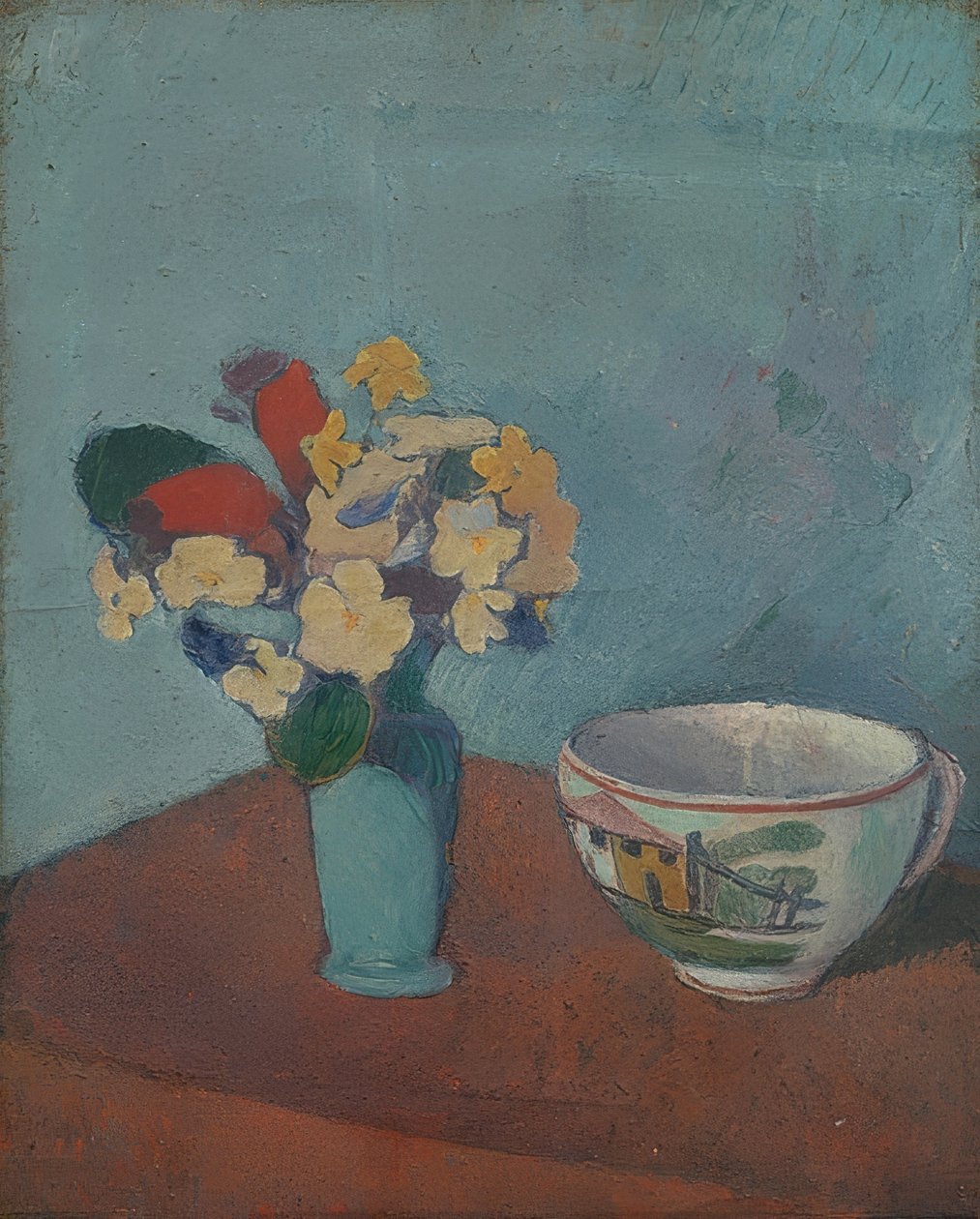 Vaso con fiori e tazza da Emile Bernard