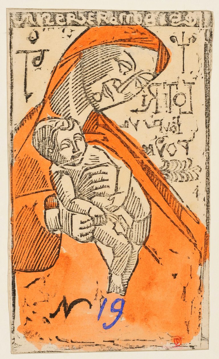 Jungfrau mit Kind [Probe b] [Lottoschein] da Emile Bernard