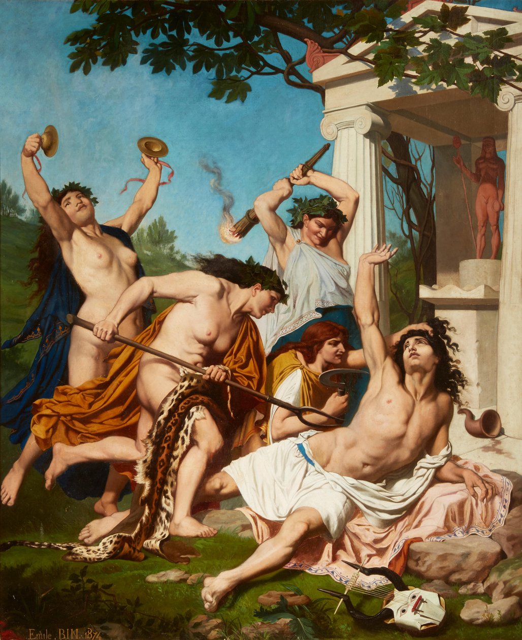 La morte di Orfeo, di Emile Jean Baptiste Philippe Bin da Emile Bin