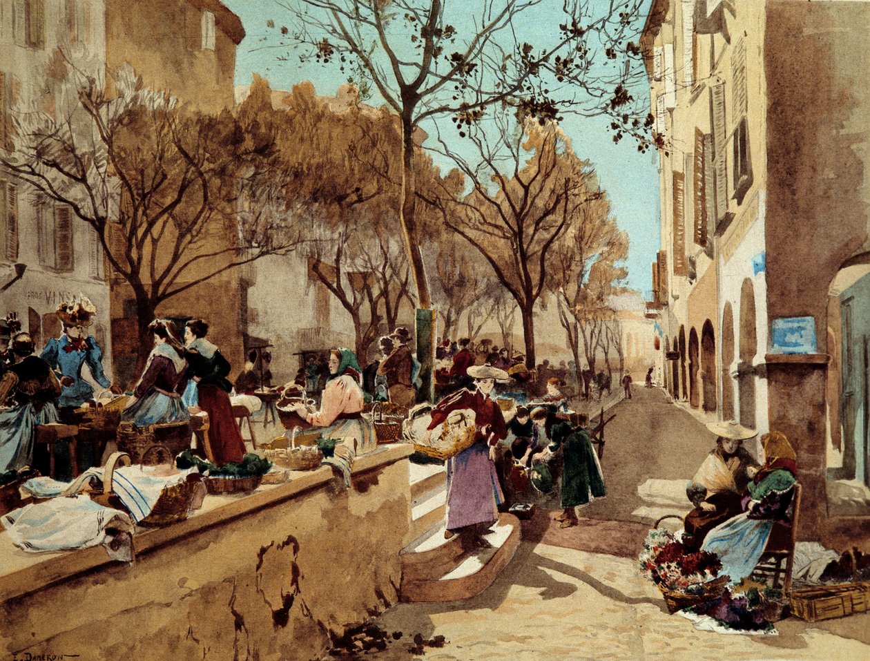 Una giornata di passeggio in Provenza nel XIX secolo da Emile Charles Dameron