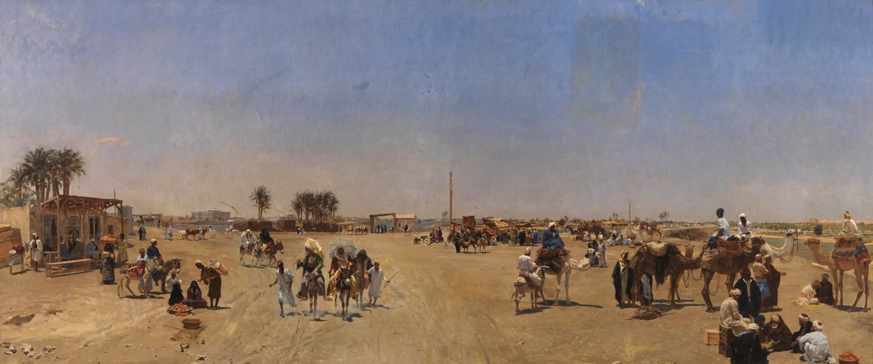 Il Ponte Qasr al-Nil al Cairo da Emile Charles Wauters