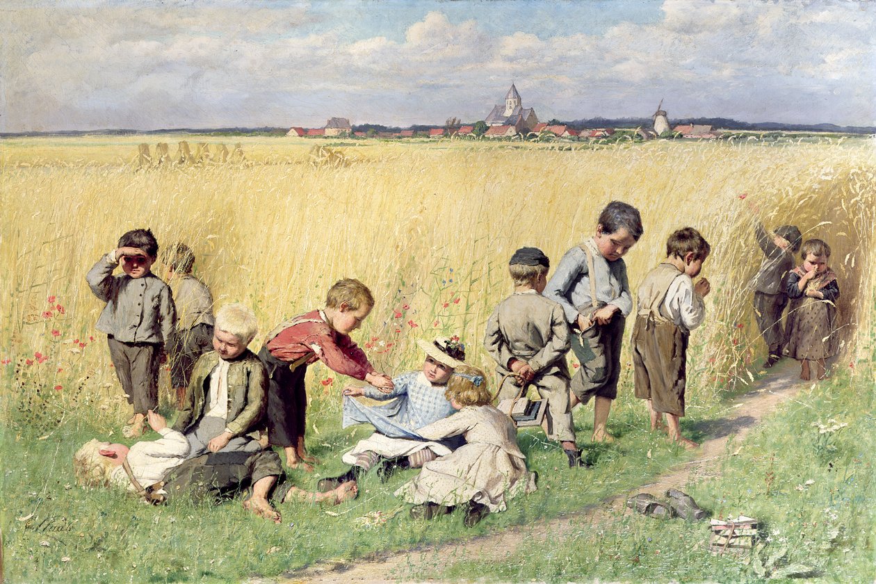 La Strada per la Scuola da Emile Claus