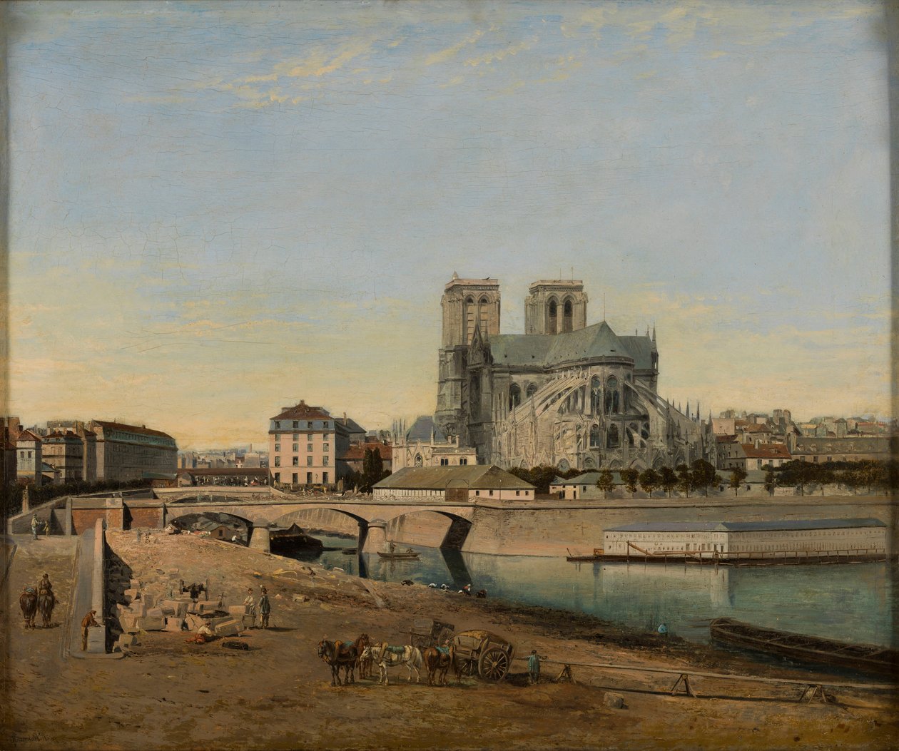 Abside di Notre-Dame, vista dal Quai de la Tournelle da Emile Harrouart