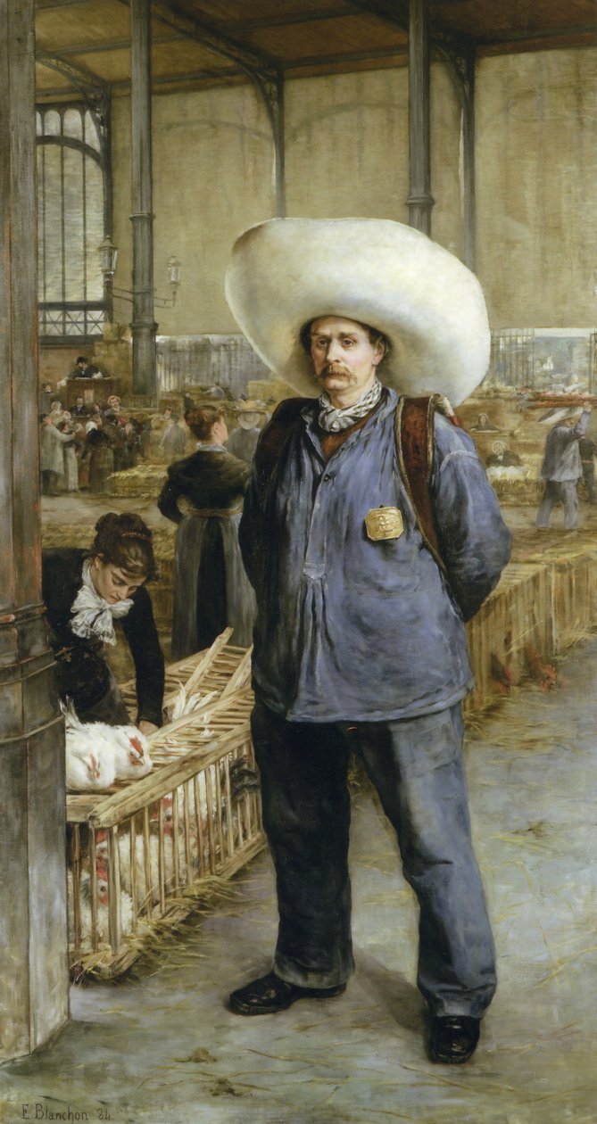 Portiere al mercato di Les Halles da Emile Henri Blanchon