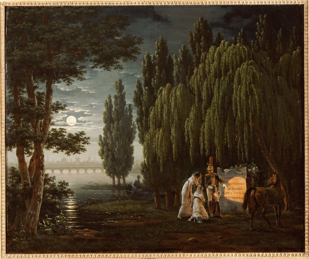 Alla tomba del colonnello Monginot da Emile Jean Horace Vernet