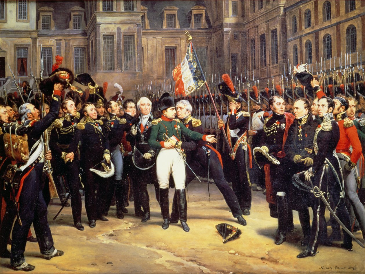 Gli addii di Fontainebleau, 20 aprile 1814 da Emile Jean Horace Vernet