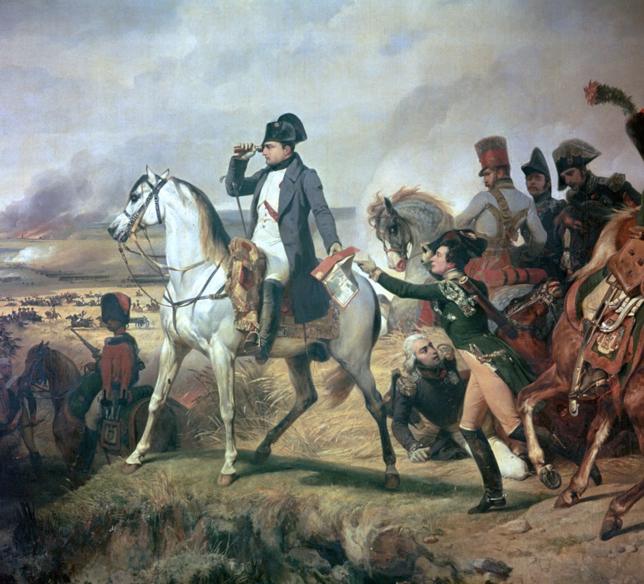 Napoleone alla battaglia di Wagram, XIX secolo da Emile Jean Horace Vernet
