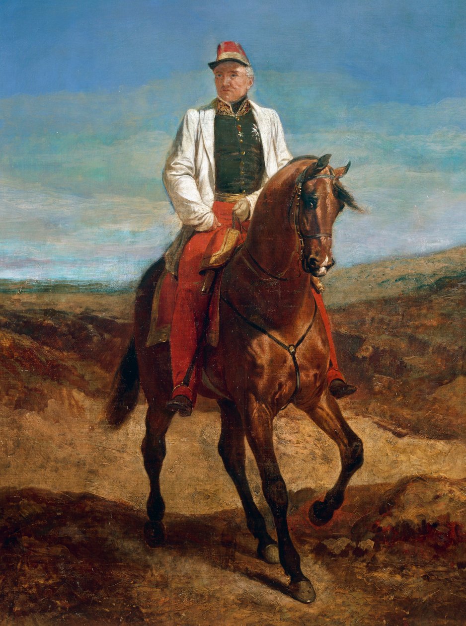 Ritratto equestre di Thomas Robert Bugeaud de la Piconnerie (1784-1849), duca di Isly nel 1844, maresciallo di Francia nel 1843, governatore generale dell