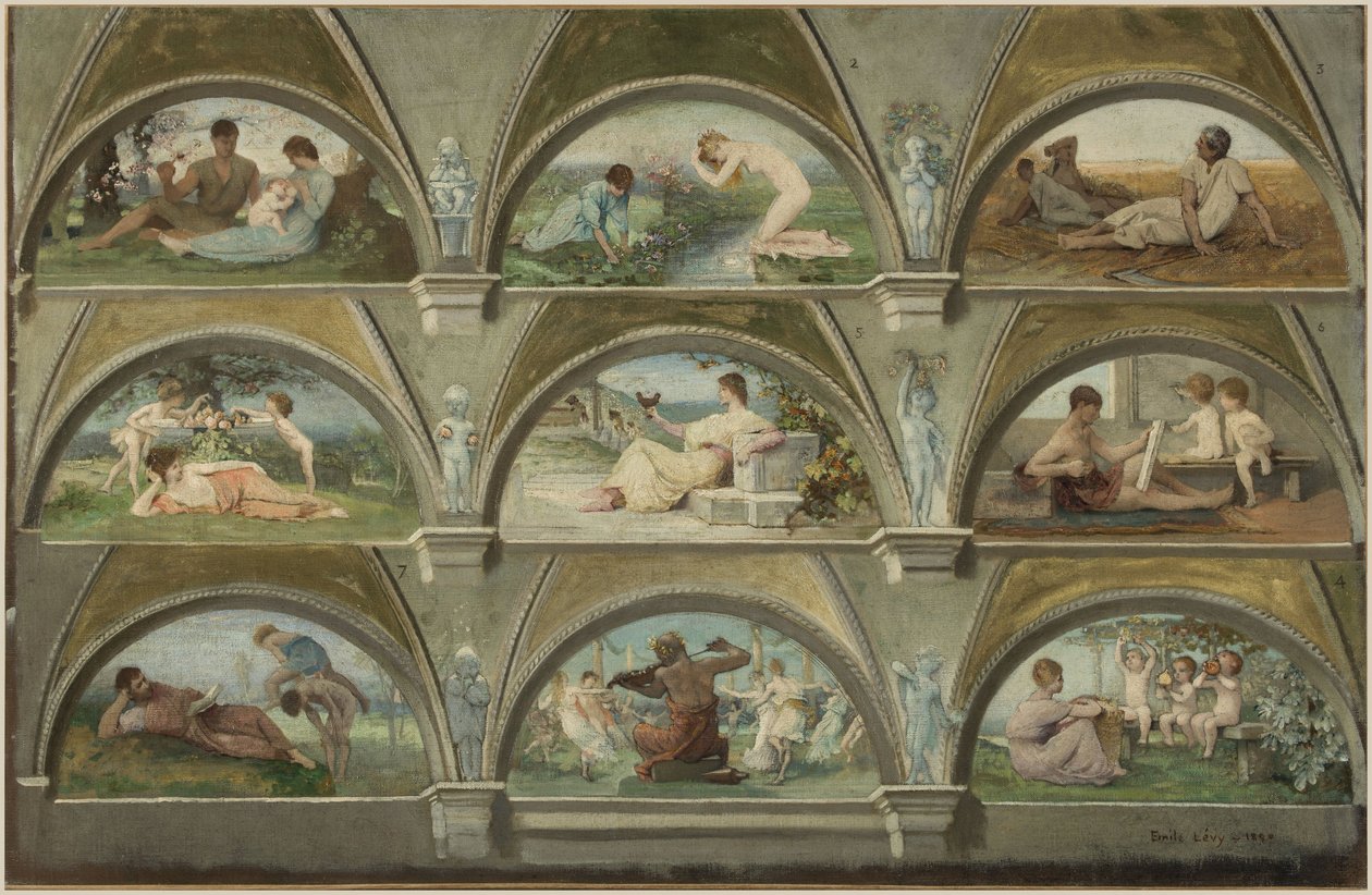 Bozzetto per il salone delle cariatidi all