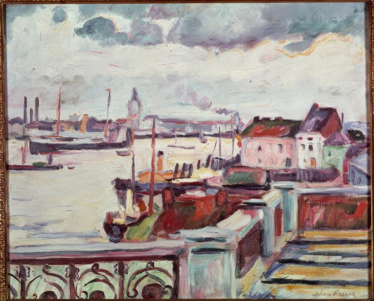 Il porto di Anversa da Emile Othon Friesz