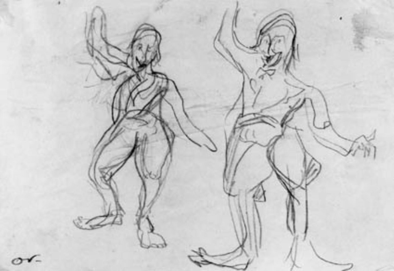 Due schizzi di un clown danzante, Gork da Emile Othon Friesz