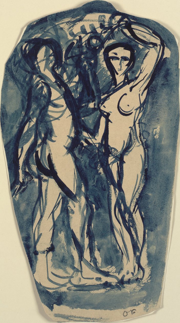 Due figure nude in piedi (Adamo ed Eva?) da Emile Othon Friesz