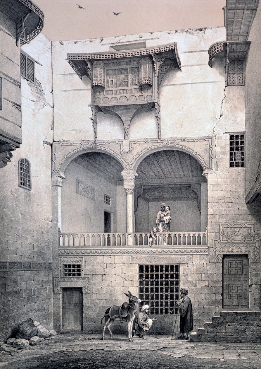 Casa di Beyt El-Tcheleby, 19° secolo da Emile Prisse d