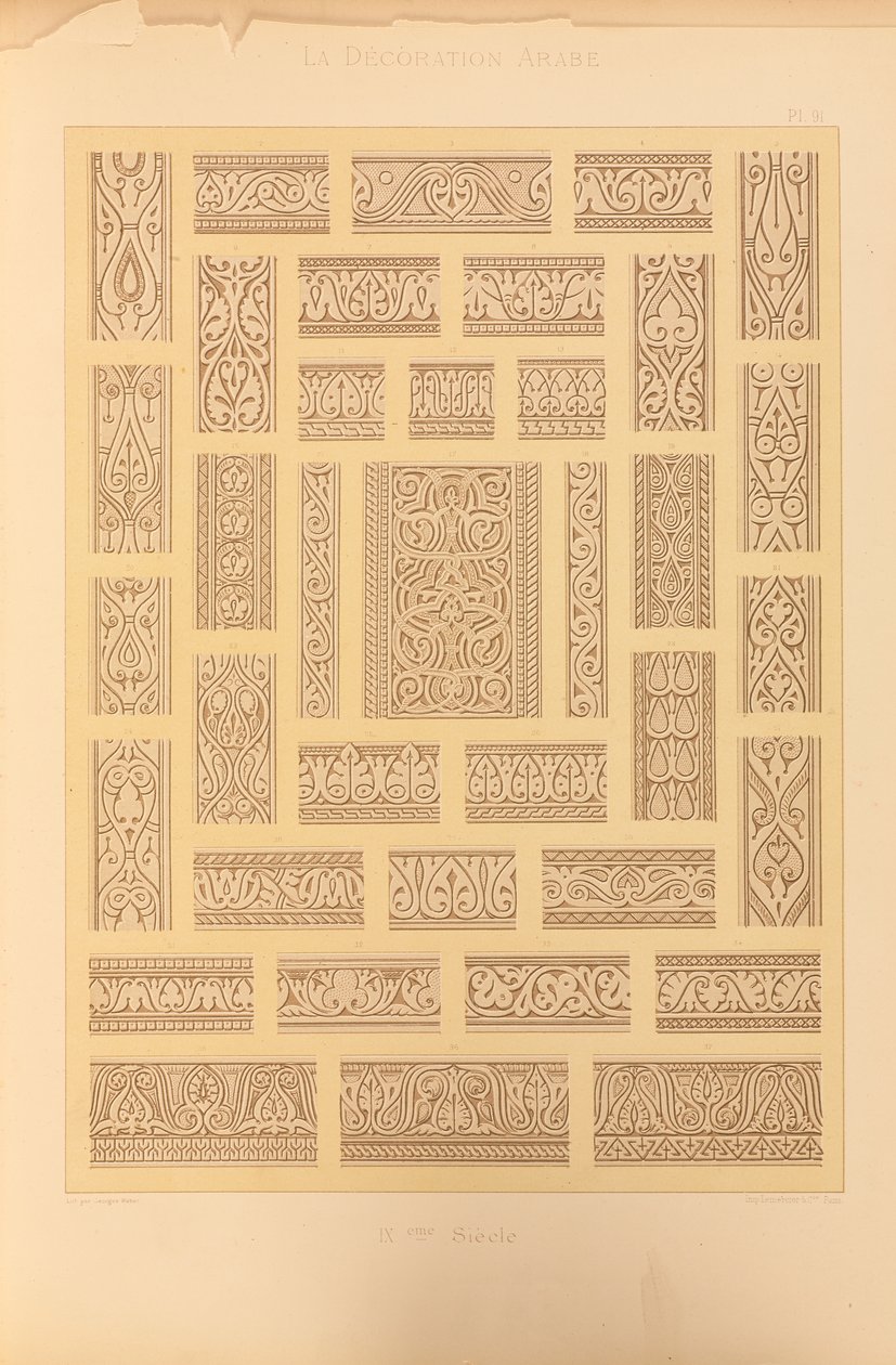 Moschea di Ahmed-ibn-Touloun, 1885 da Emile Prisse dAvennes