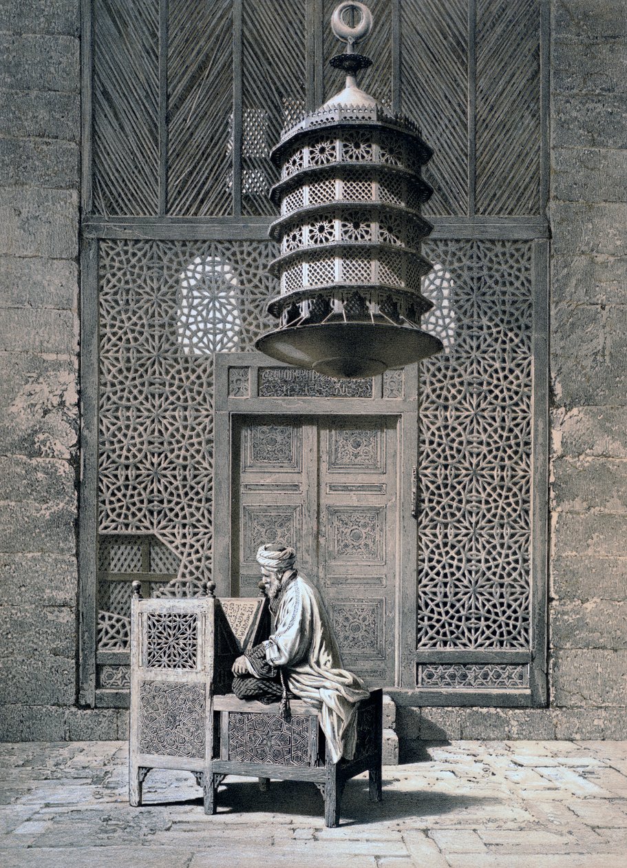 Porta della tomba, Moschea del Sultano Barquq, XIX secolo da Emile Prisse d