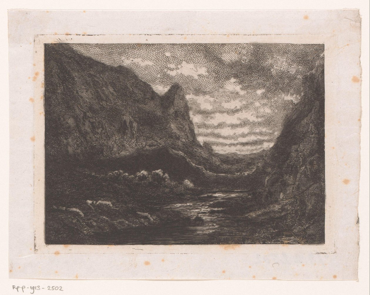 Lago di montagna da Emile Puttaert (attributed to)