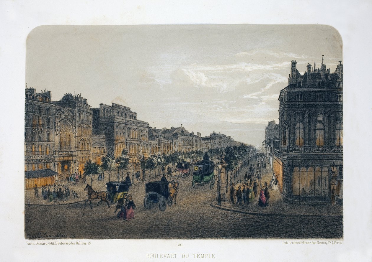 Boulevard du Temple, Parigi da Emile de la Tramblais