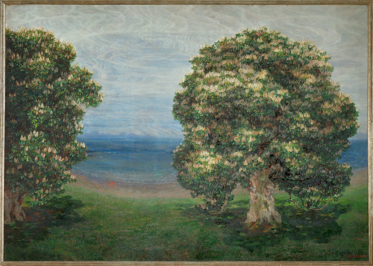 Grosses Landschaftsbild - Grande dipinto di paesaggio (olio su tela) da Emilie Mediz-Pelikan