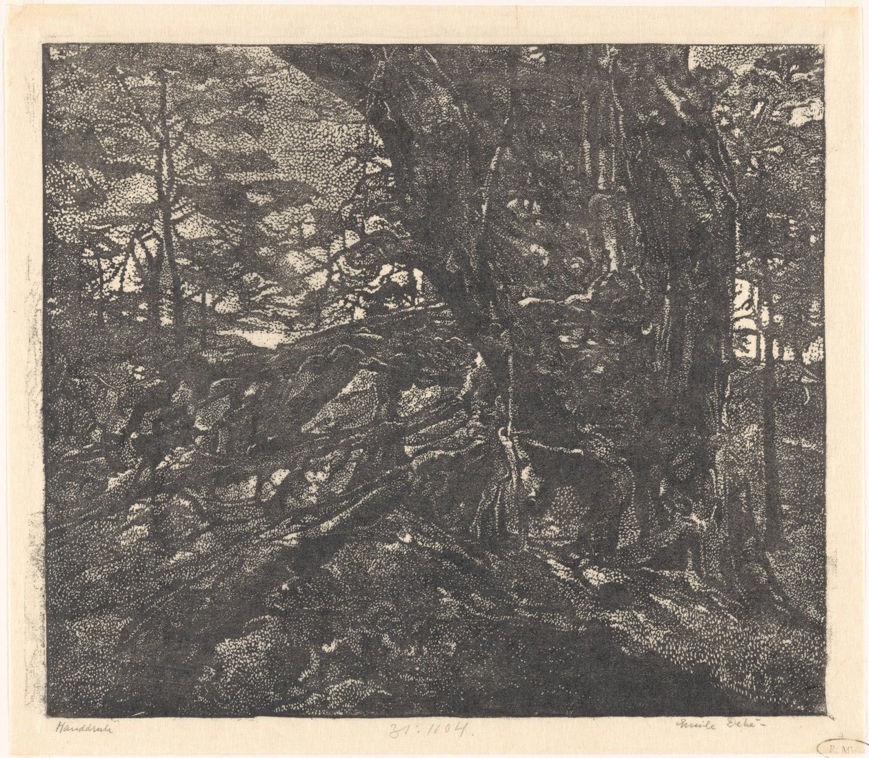 Alberi su una duna tra Egmond e Bergen da Emilius Wilhelmus Dehé (signed by artist)