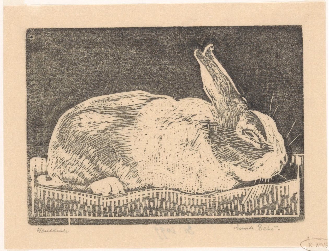 Coniglio da Emilius Wilhelmus Dehé (signed by artist)