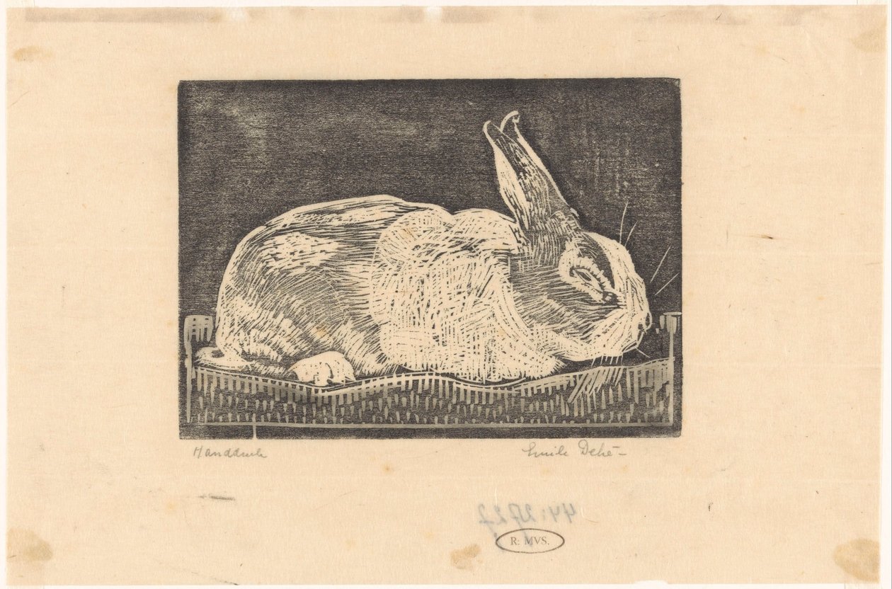 Coniglio da Emilius Wilhelmus Dehé (signed by artist)