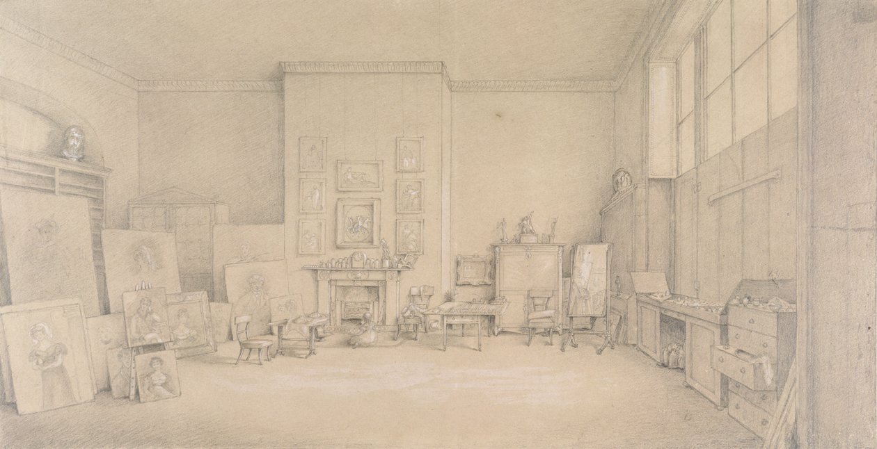 Studio di Sir Thomas Lawrence; 65 Russell Square, Londra, 1824 da Emily Calmady