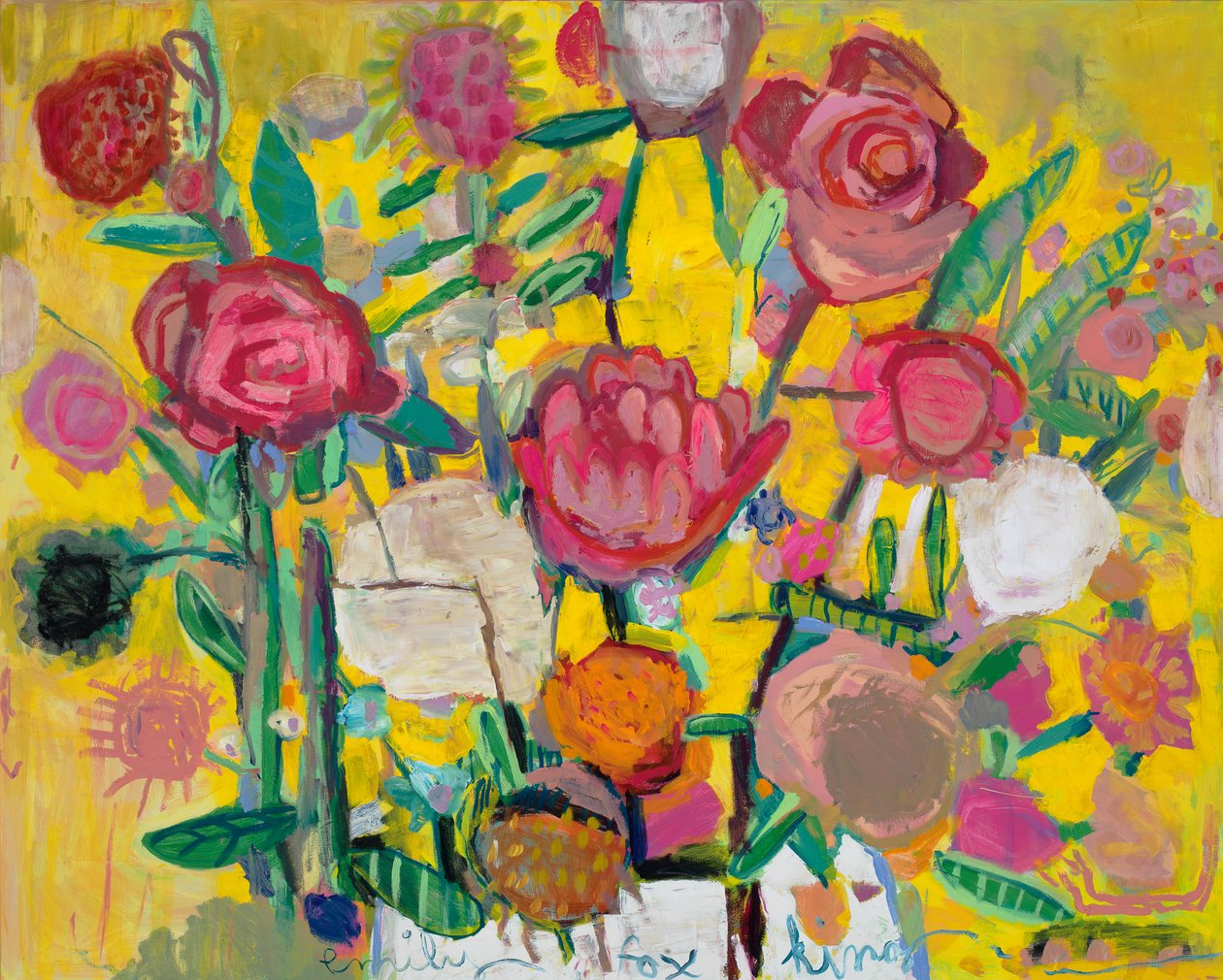 Una rivoluzione, 2021 (olio su tela) da Emily Fox King