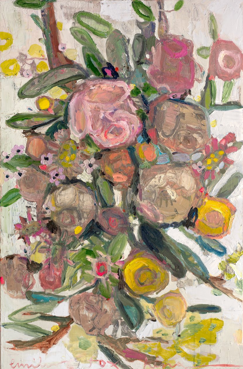 Bastoni e pietre, 2021 (olio su tela) da Emily Fox King