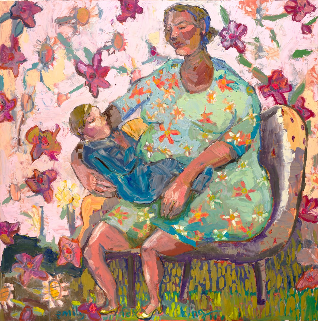 Siamo dati, 2021 (olio su tela) da Emily Fox King