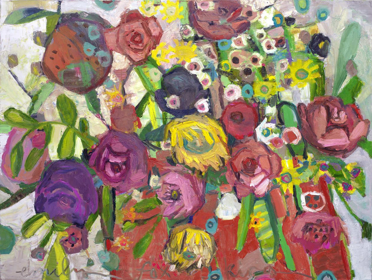 nella vita reale, 2023 (olio su tela) da Emily Fox King