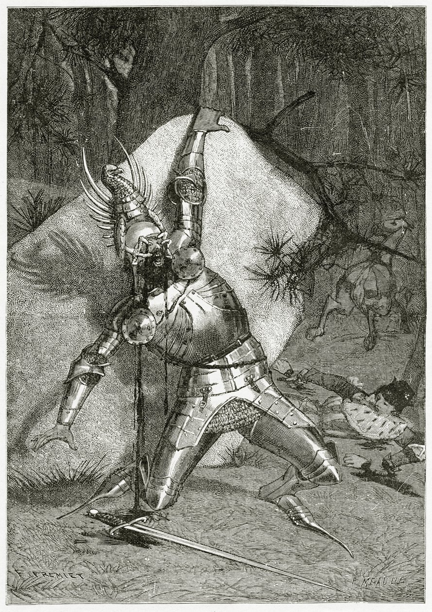 Tiphaine accecato dalla sua aquila di bronzo, XIX secolo da Emmanuel Fremiet