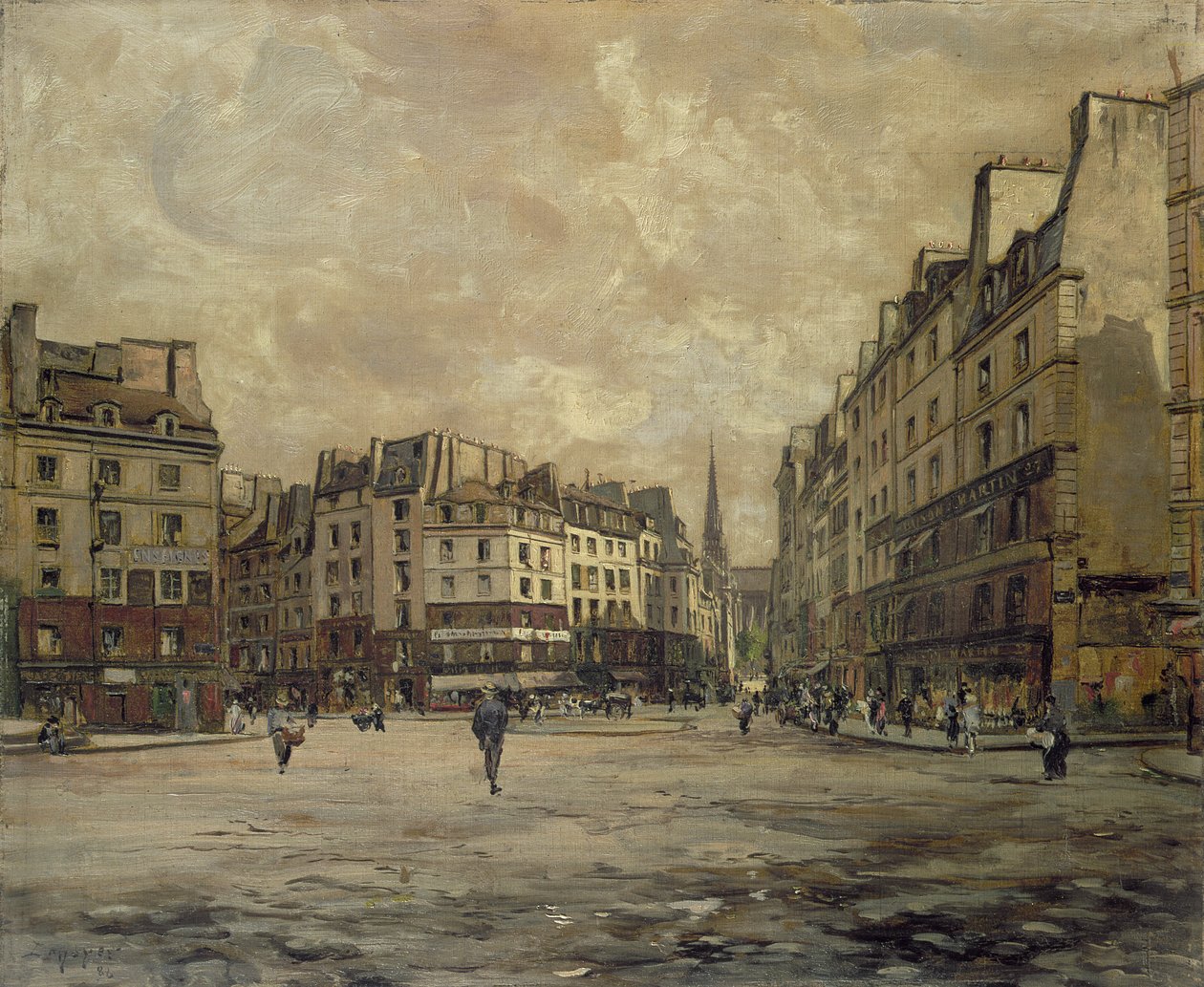 Place Maubert, Parigi, 1888 da Emmanuel Lansyer