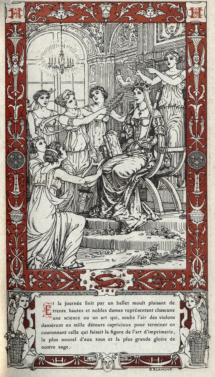 Balletto nel castello di Fontainebleau durante il quale le dame della corte di re Enrico II (1519 - 1559) rappresentano ciascuna una scienza o un