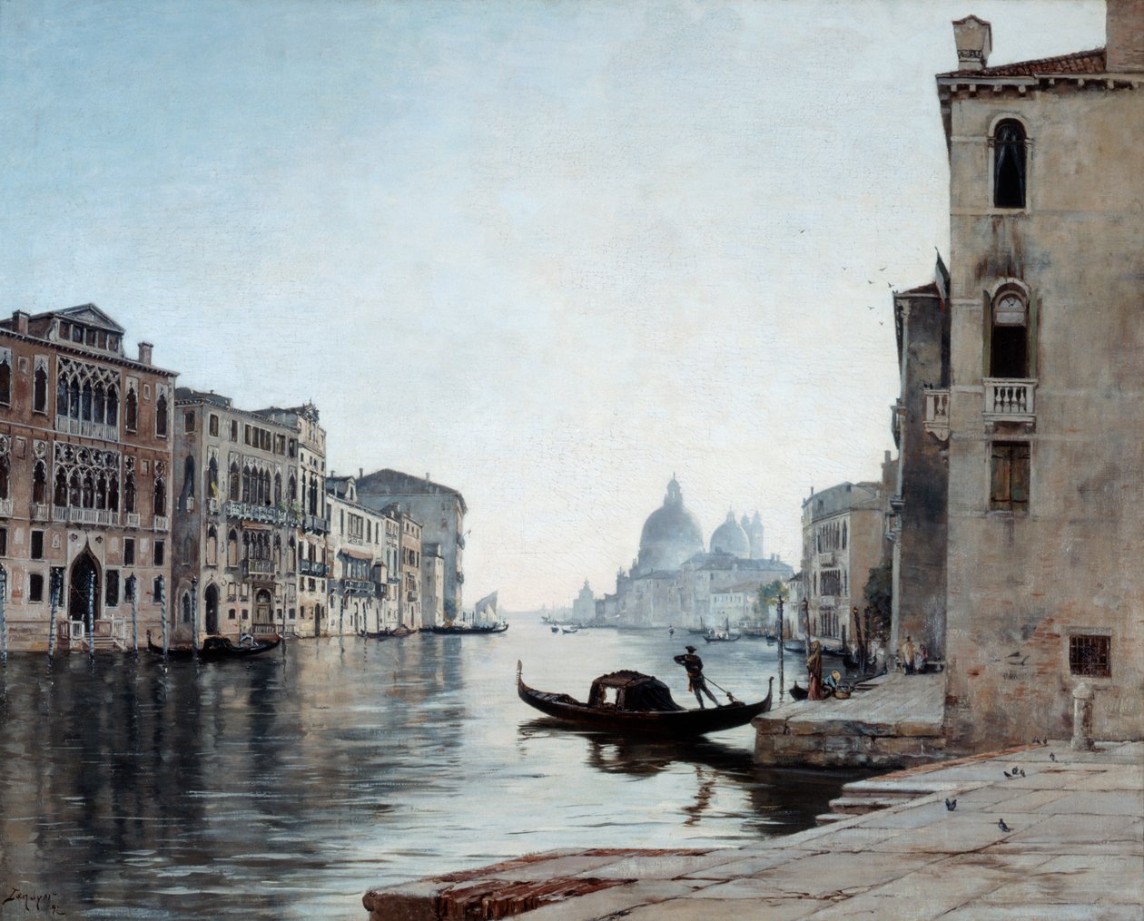 Gondola sul Canal Grande da Emmanuel Lansyer