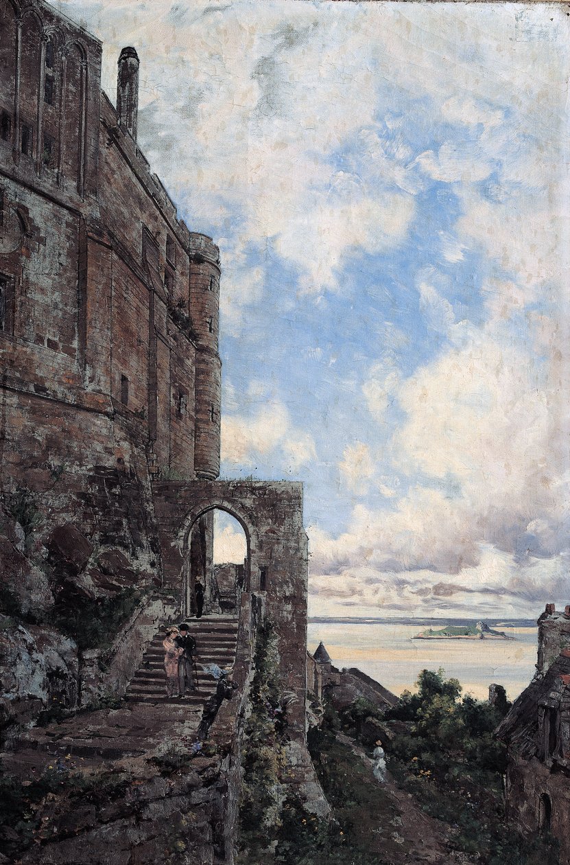Mont Saint-Michel. Porta occidentale della Barbacane al Châtelet da Emmanuel Lansyer