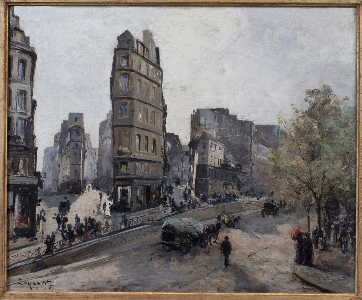 Rue de la Lune, Beauregard e de Clery, vedute del Boulevard Saint Denis a Parigi da Emmanuel Lansyer