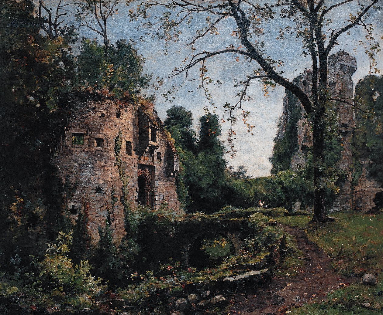 Il Bastion des Ormes, interno del Château de Clisson da Emmanuel Lansyer